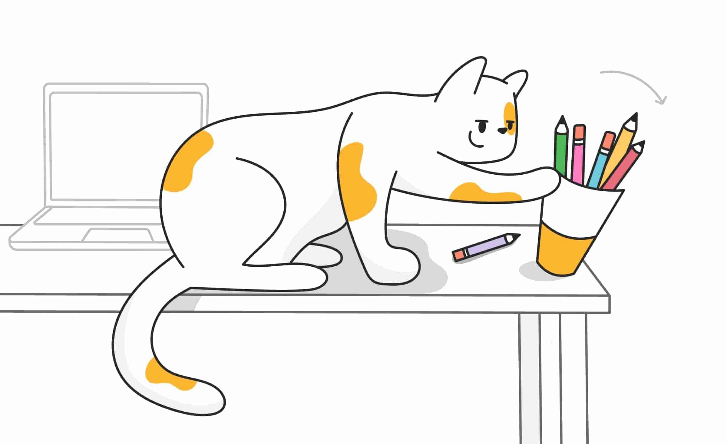cats knocking things over